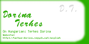 dorina terhes business card